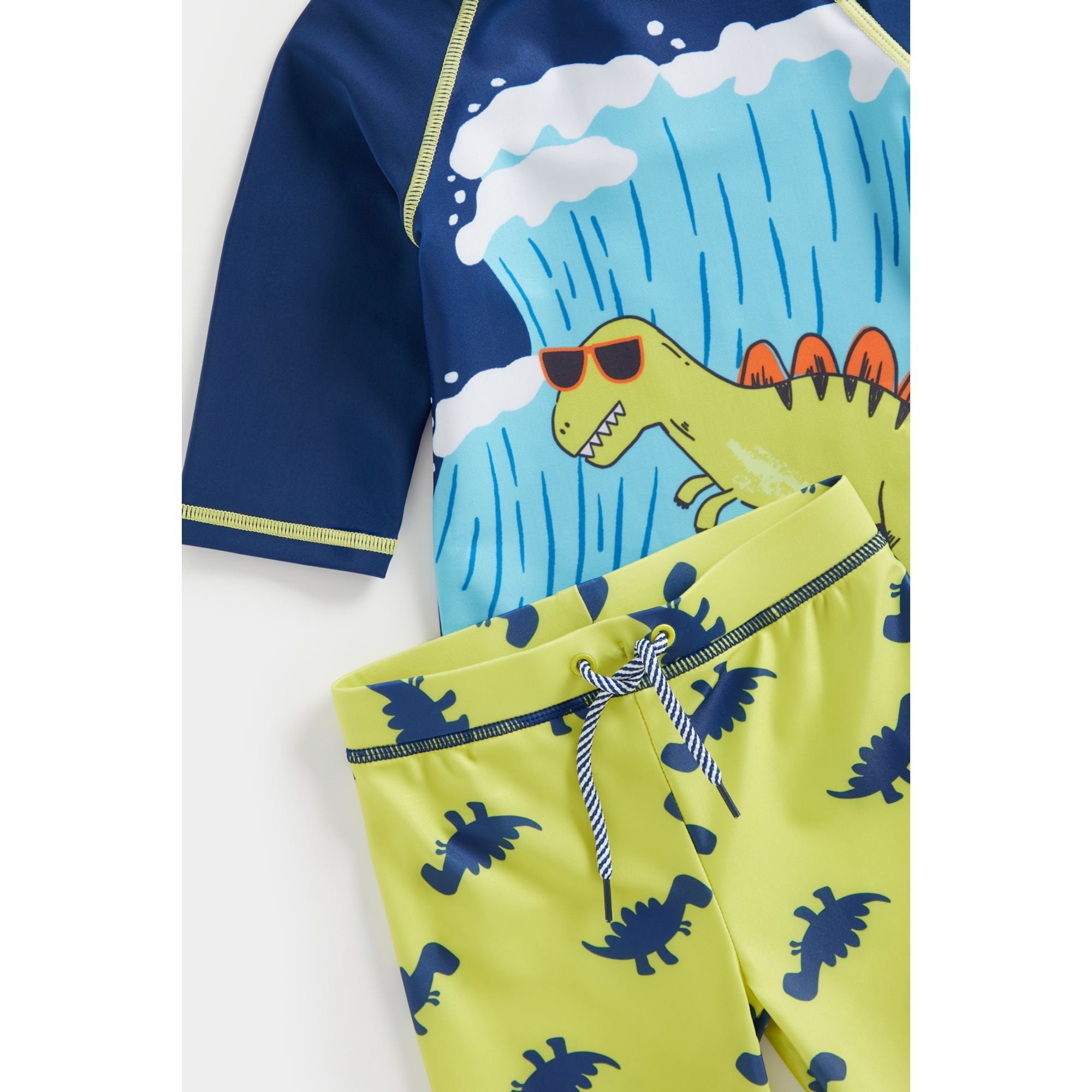 Mothercare Dino Surf Sunsafe Rash Vest and Shorts Set