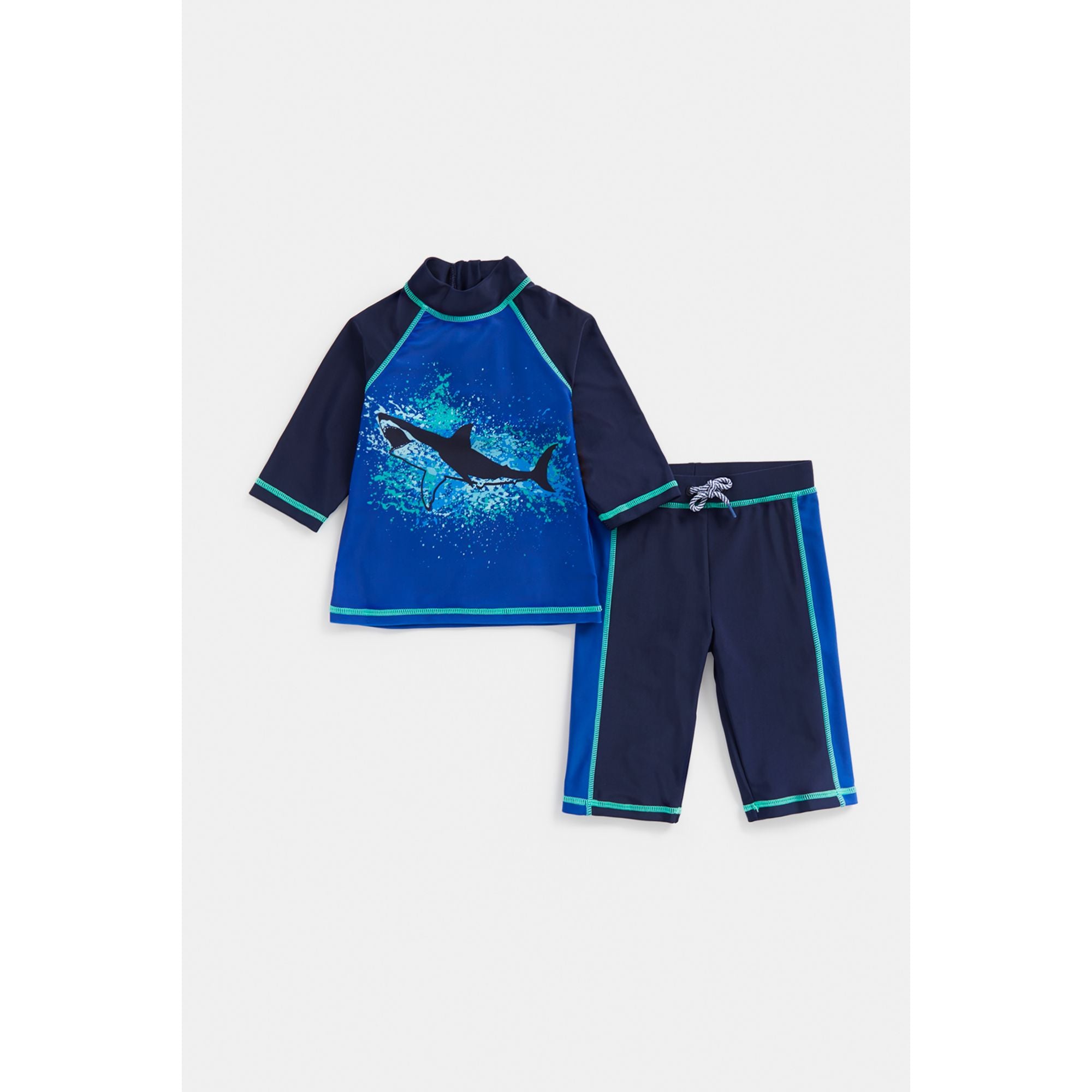 Mothercare Shark Sunsafe Rash Vest and Shorts