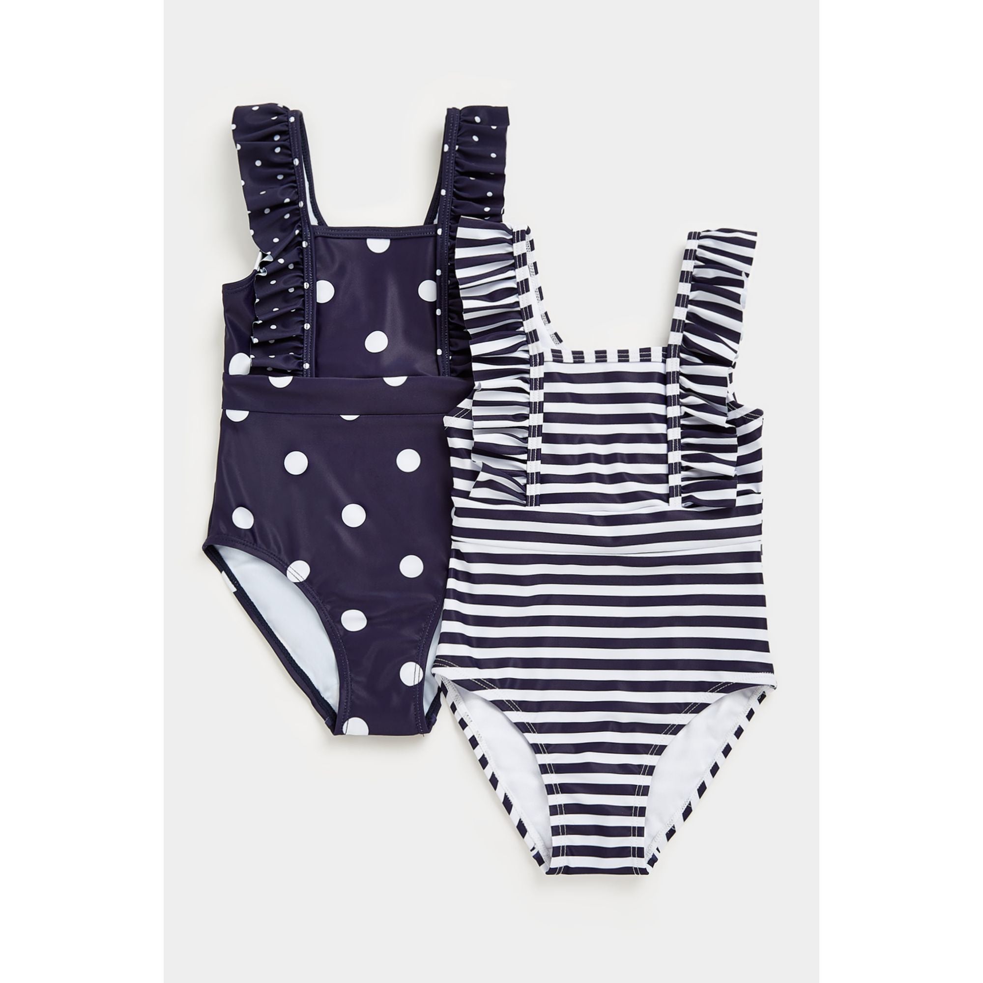 Mothercare Spot and Striped Swimsuits - 2 Pack