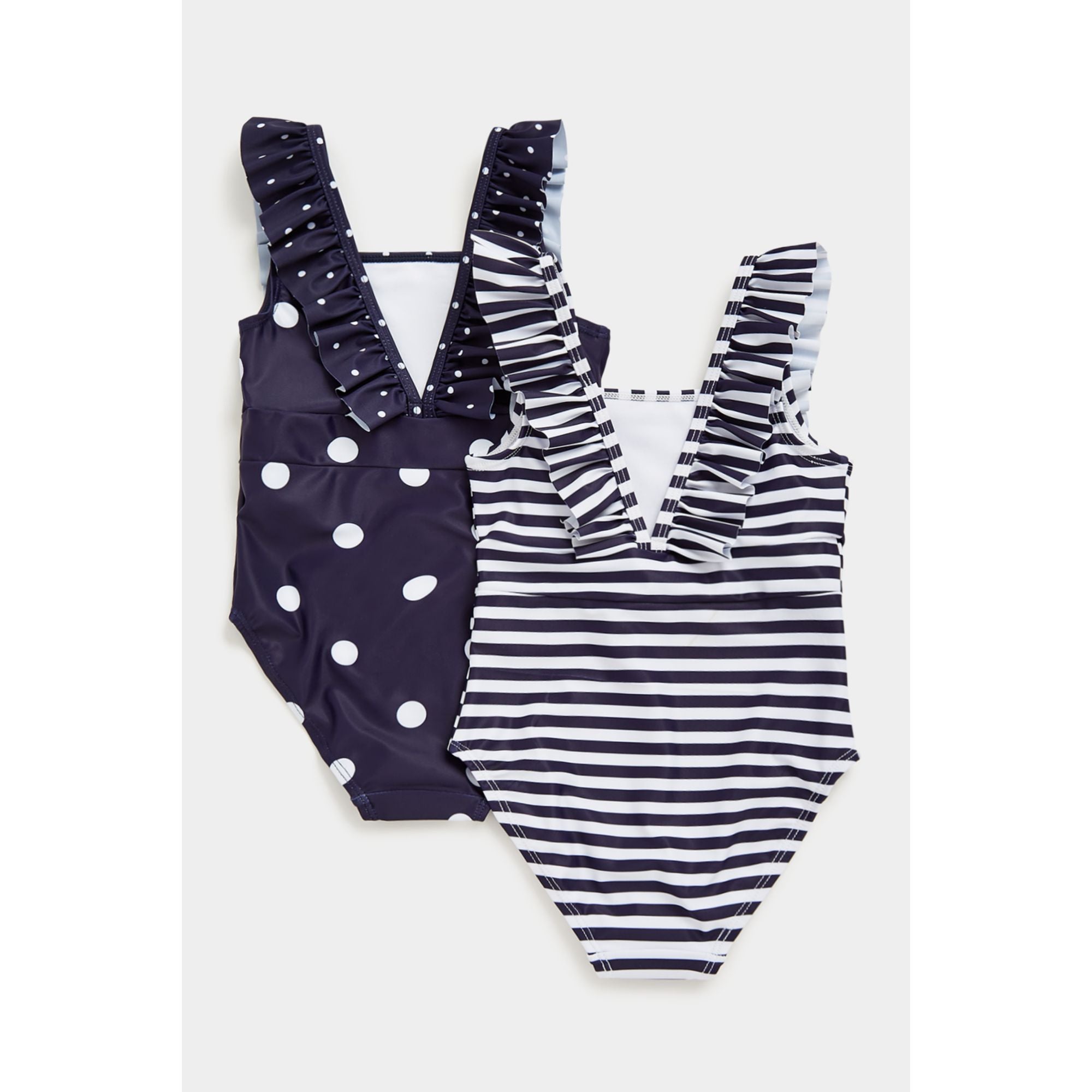 Mothercare Spot and Striped Swimsuits - 2 Pack