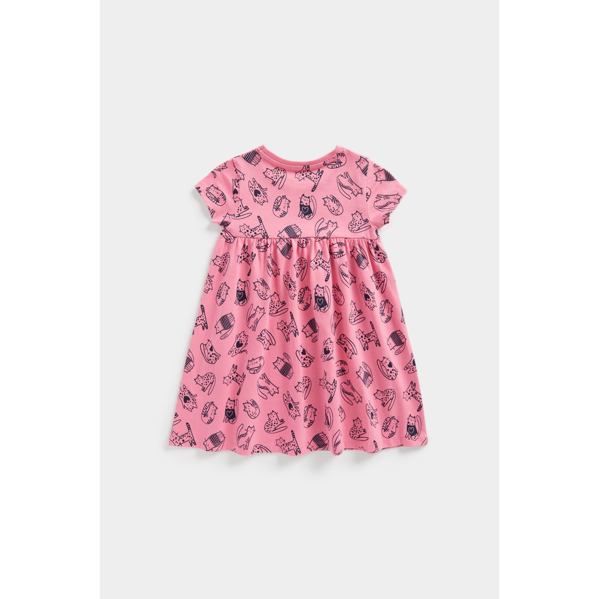 Mothercare Pink Cat Jersey Dress