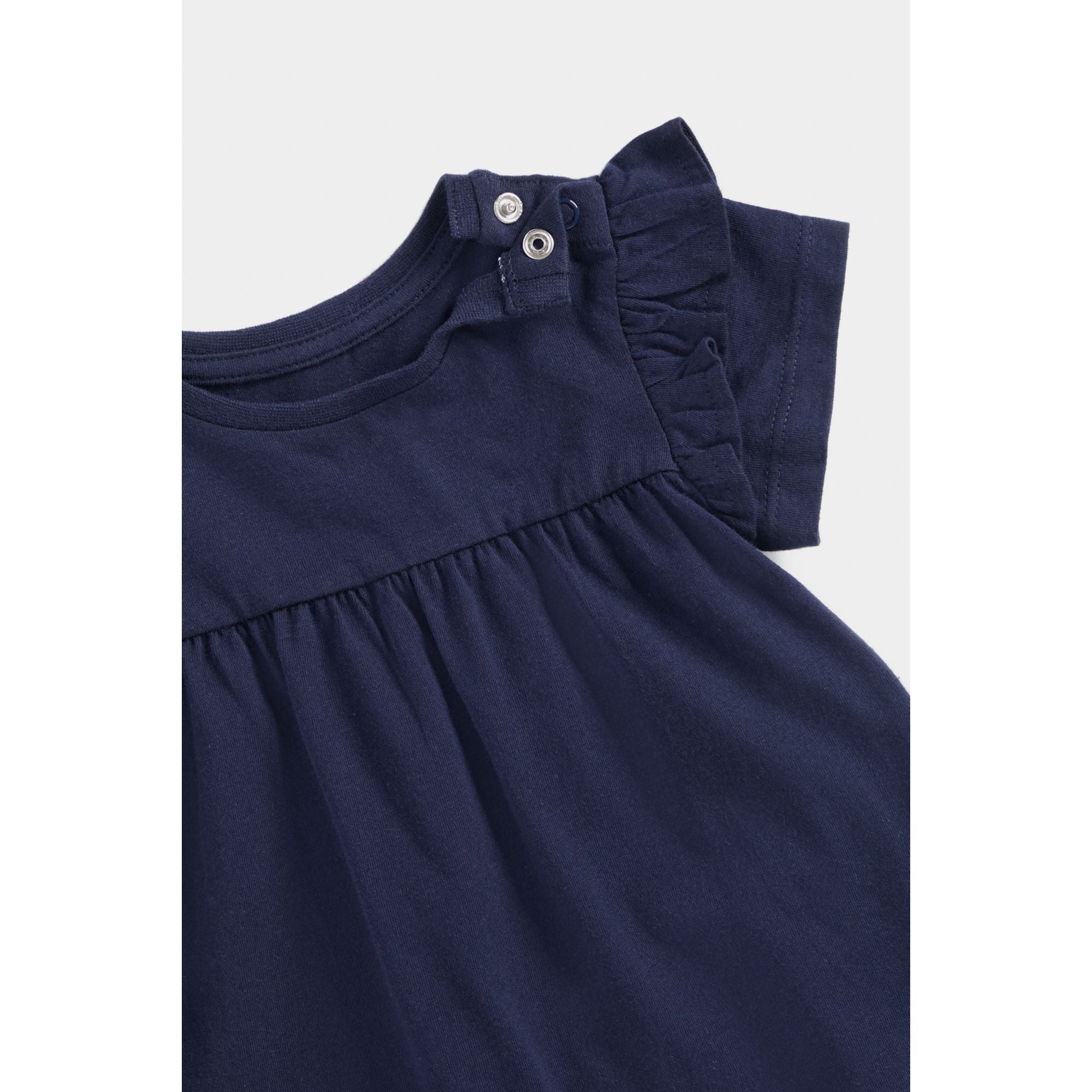 Mothercare Navy Frill-Sleeve T-Shirt