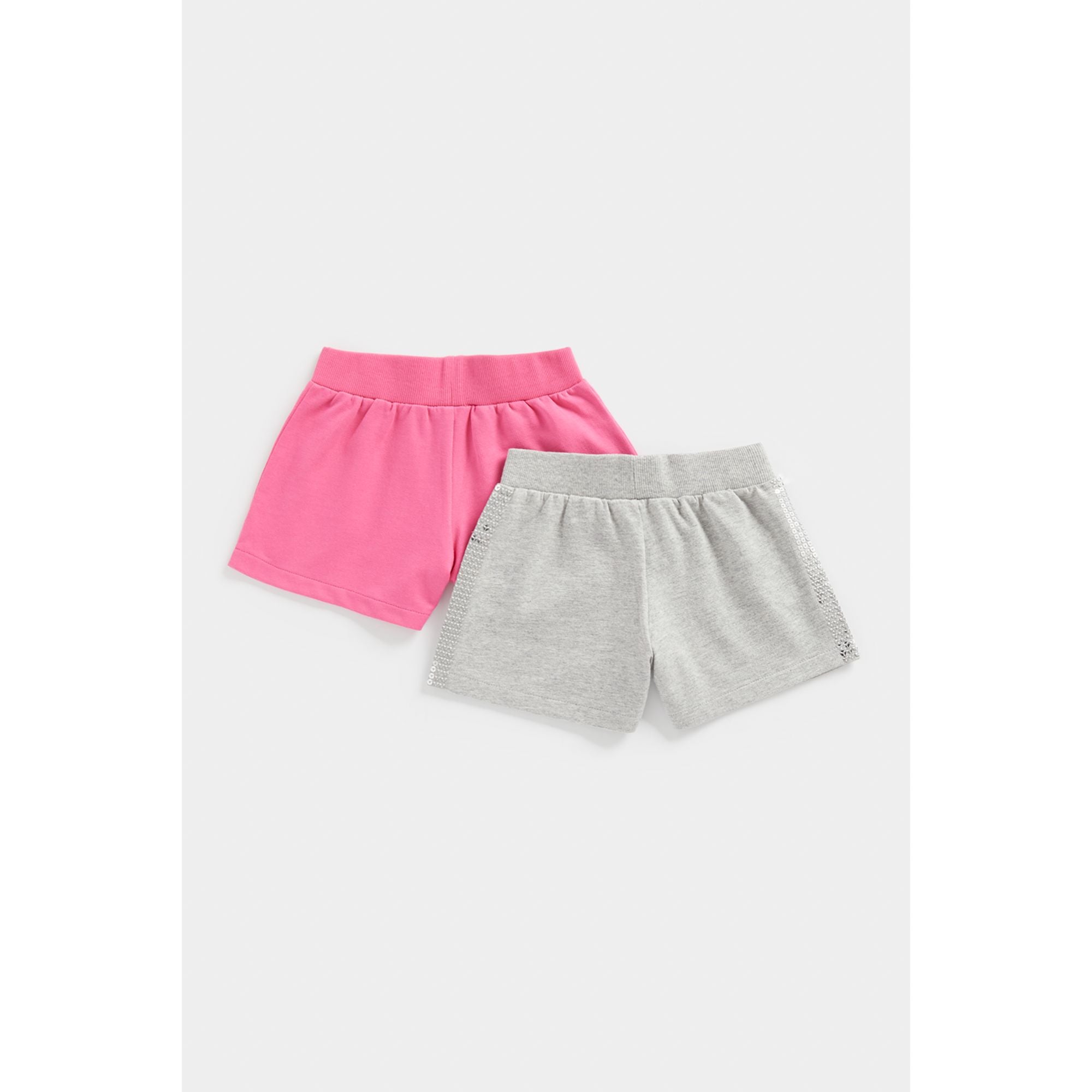 Mothercare Pink and Grey Jersey Shorts - 2 Pack