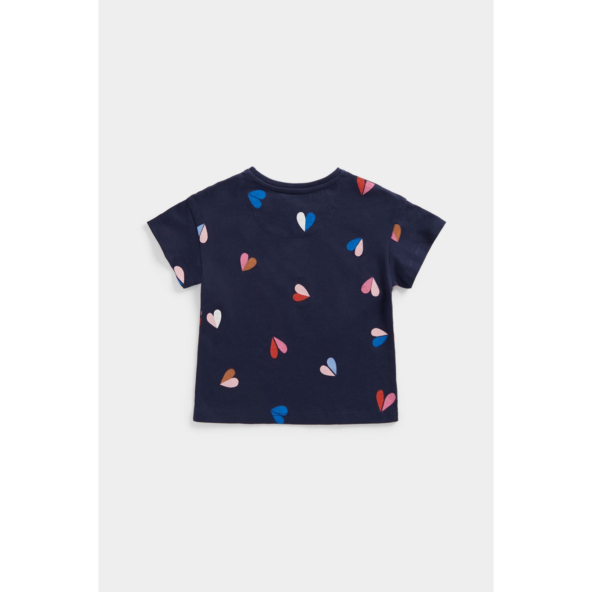 Mothercare Navy Heart Cropped T-Shirt