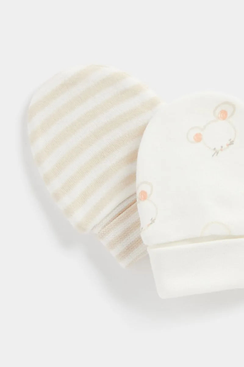 mothercare Bear and Mouse Mitts - 2 Pack