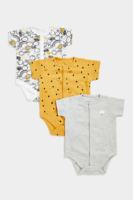 Mothercare Weather Popper Bodysuit - 3 pack