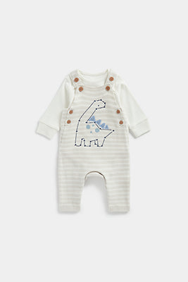 Mothercare My First Dinosaur Dungarees and Bodysuit Set