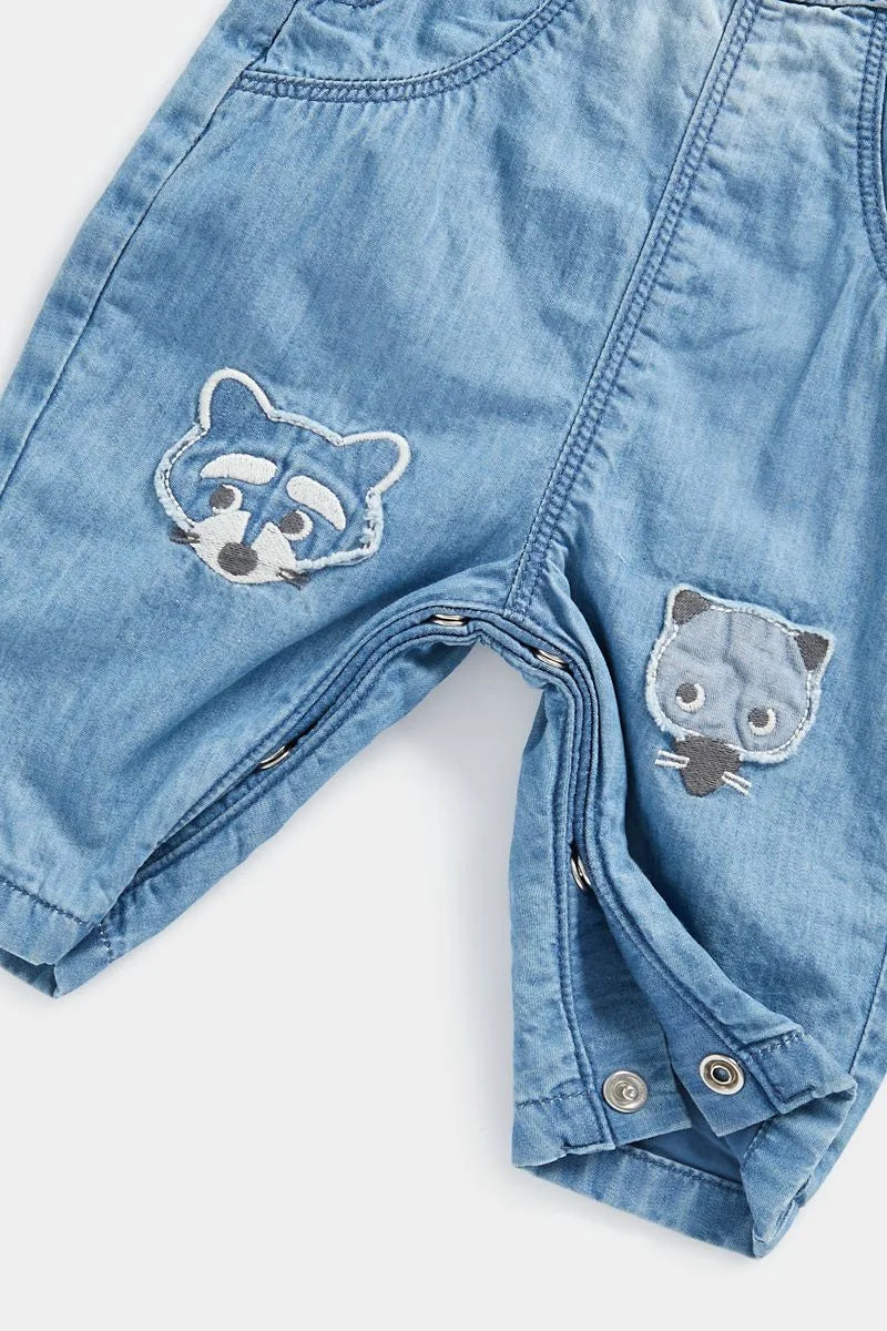 Denim Dungarees and Bodysuit Set