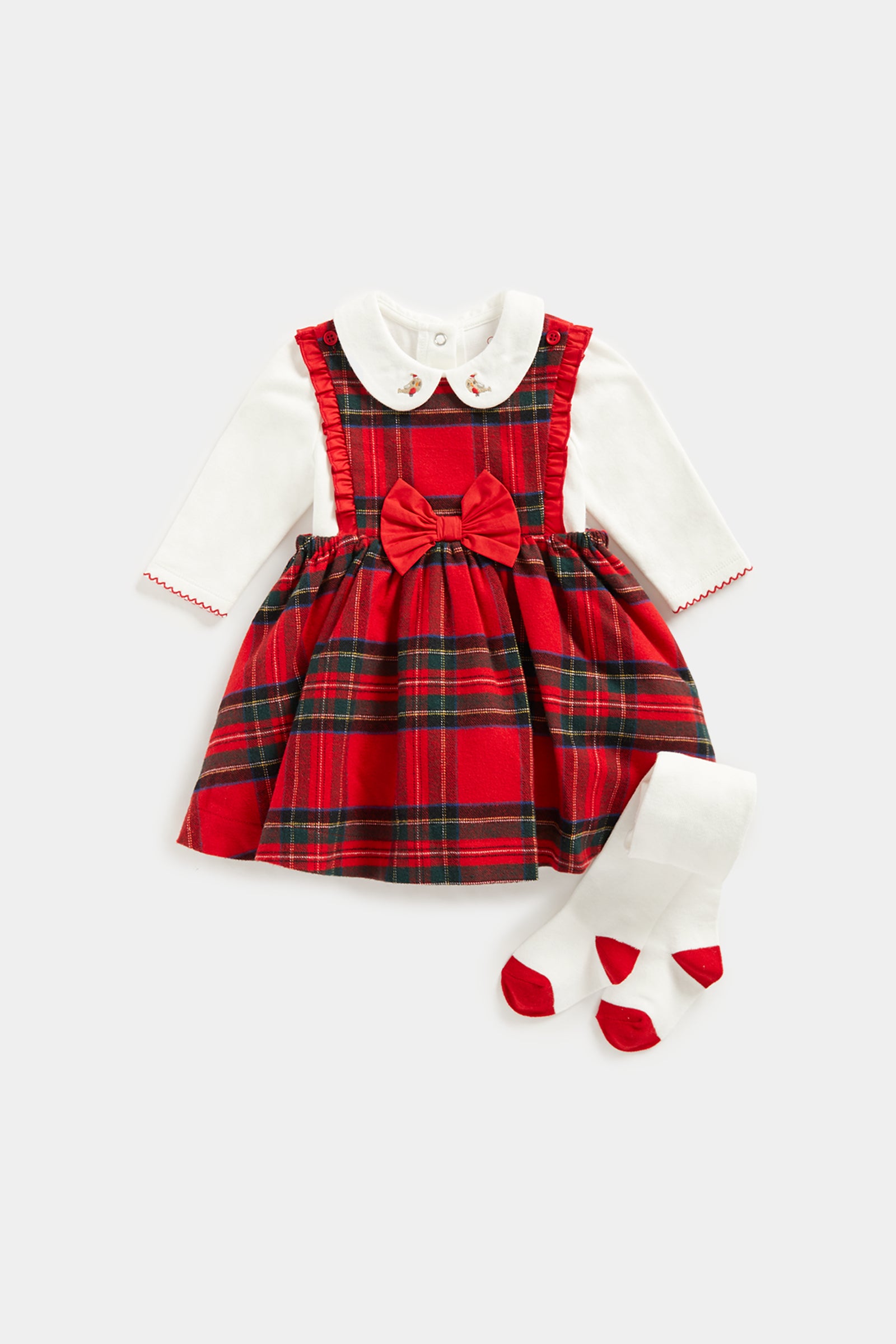 Mothercare Festive Dress  Bodysuit and Tights Set