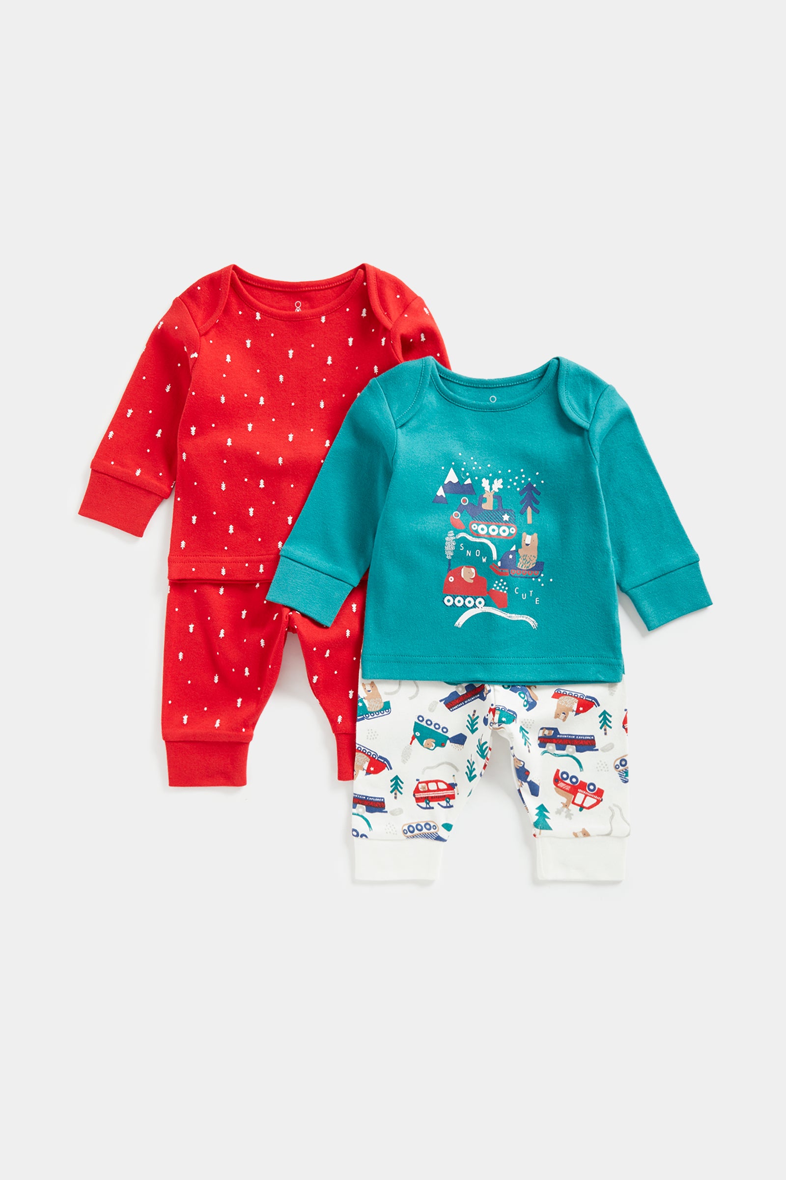 Mothercare Snow Cute Baby Pyjamas - 2 Pack