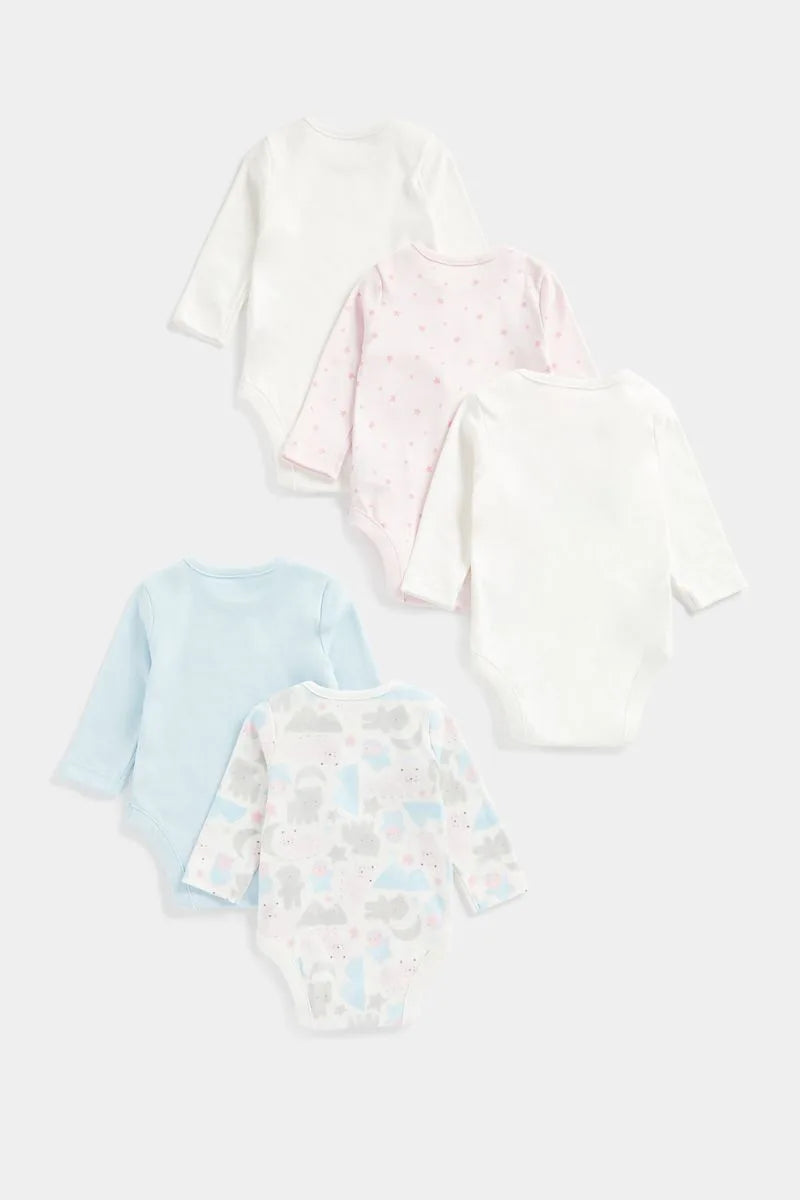 Arctic Long-Sleeved Bodysuits - 5 Pack