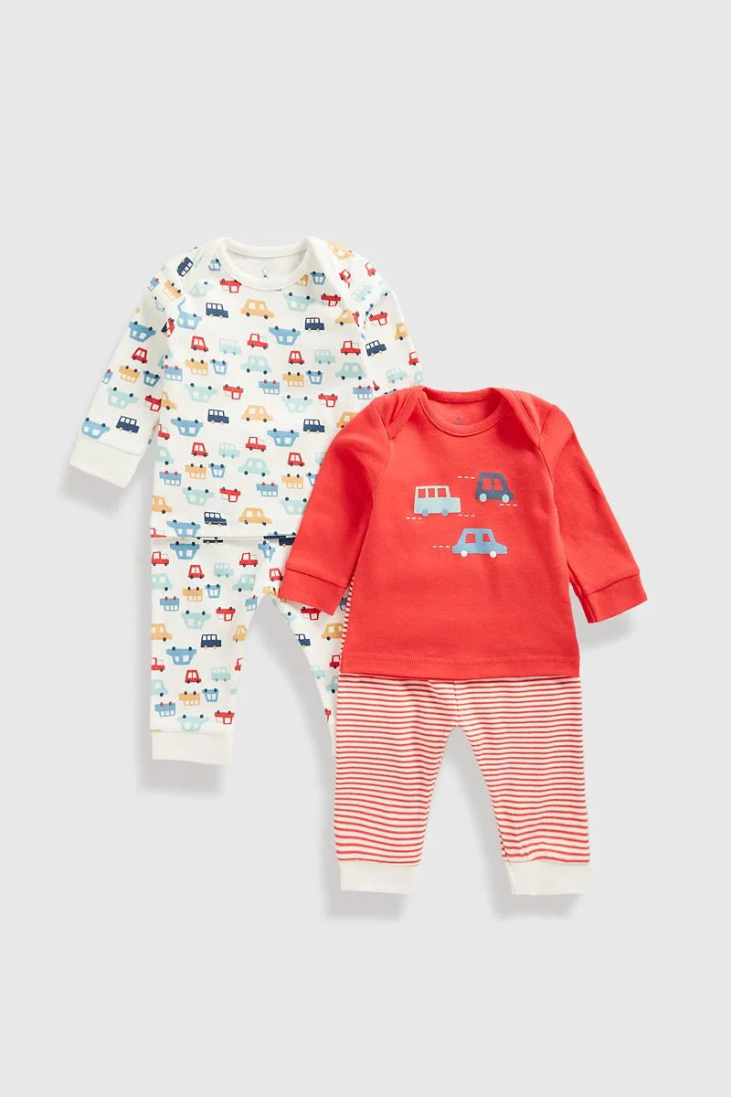 mothercare Cars Baby Pajamas - 2 Pack
