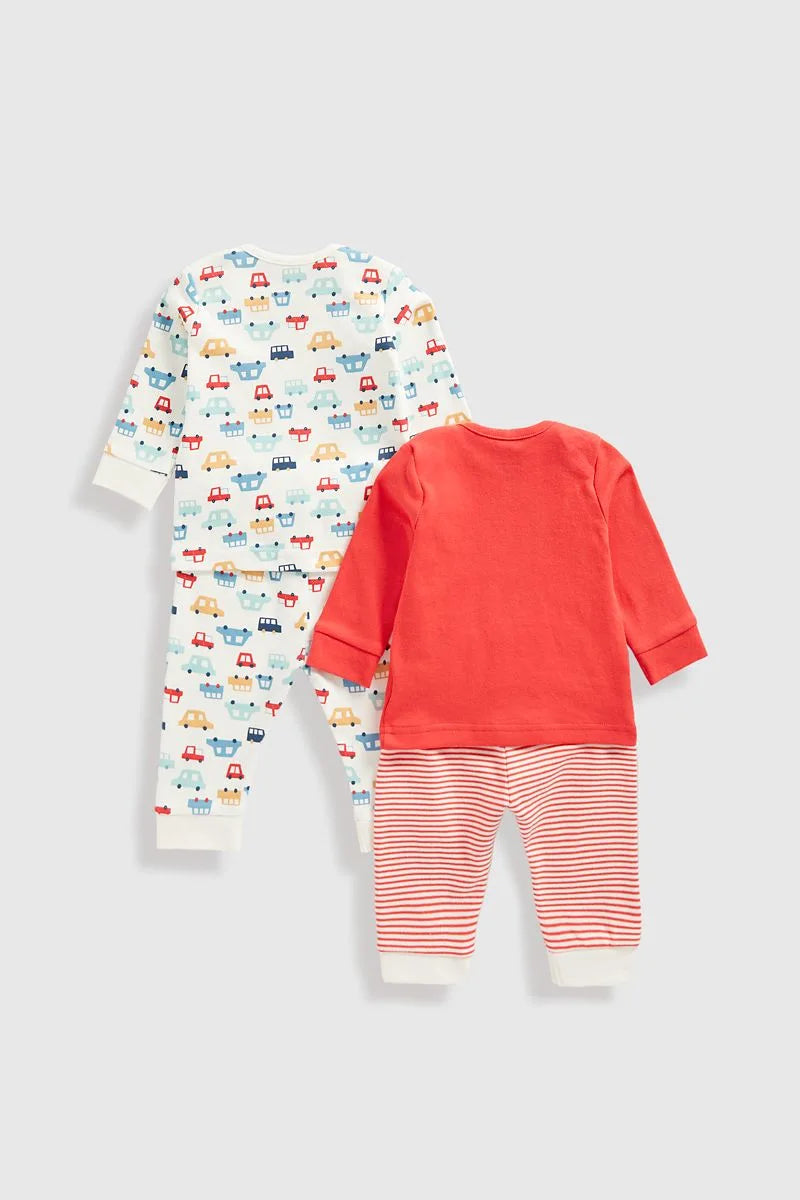 mothercare Cars Baby Pajamas - 2 Pack
