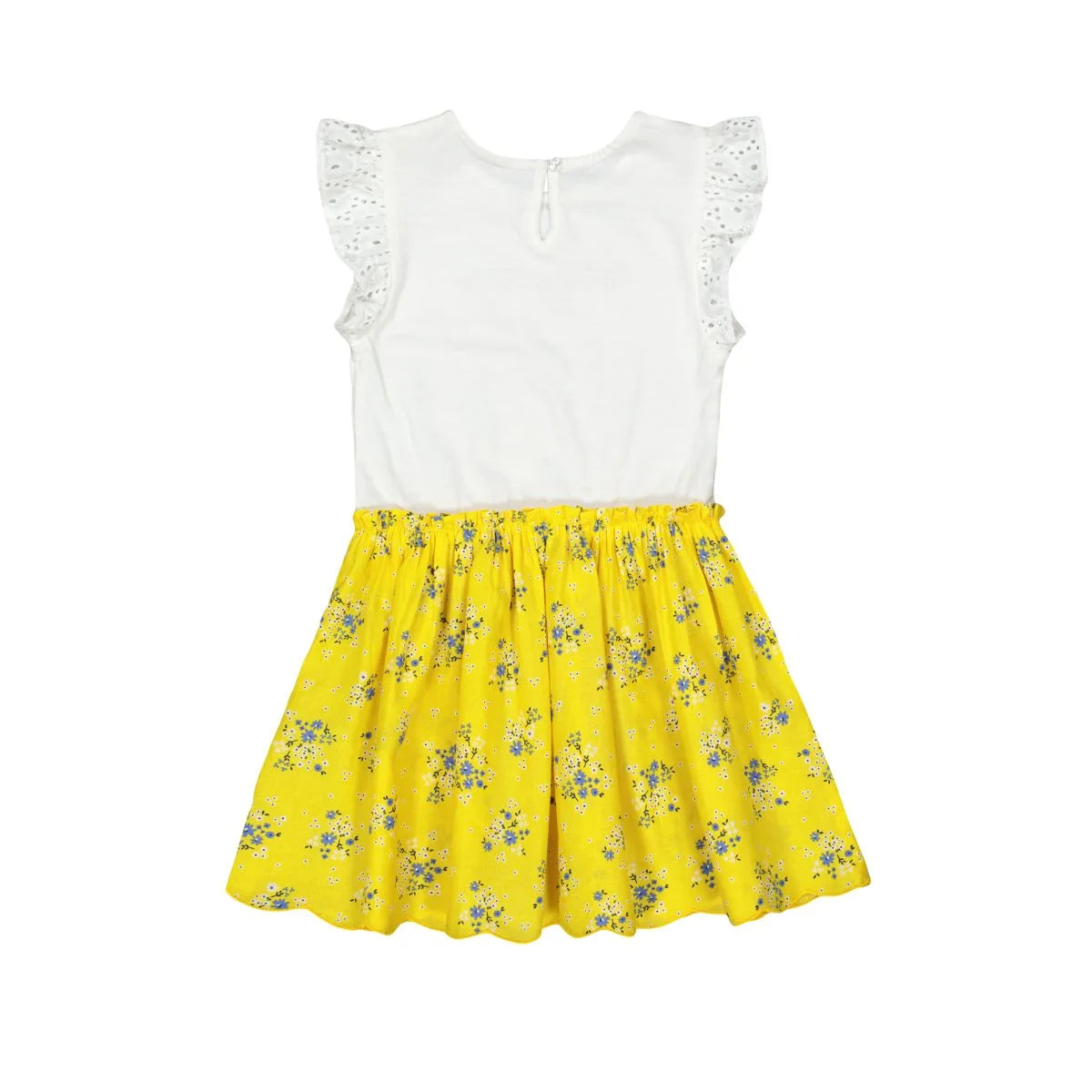 Mothercare Yellow Ditsy Floral Twofer Dress