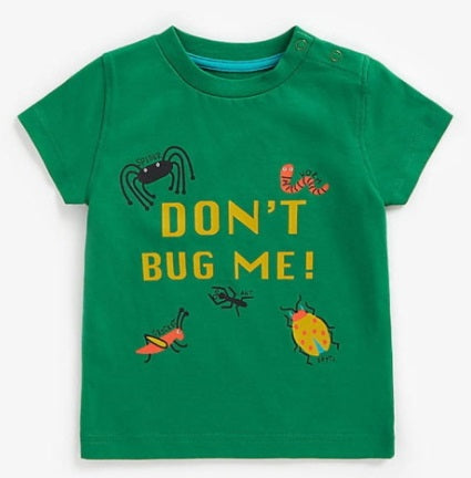 Mothercare Promo Green Don’T Bug Me Short Sleeve T-Shirt