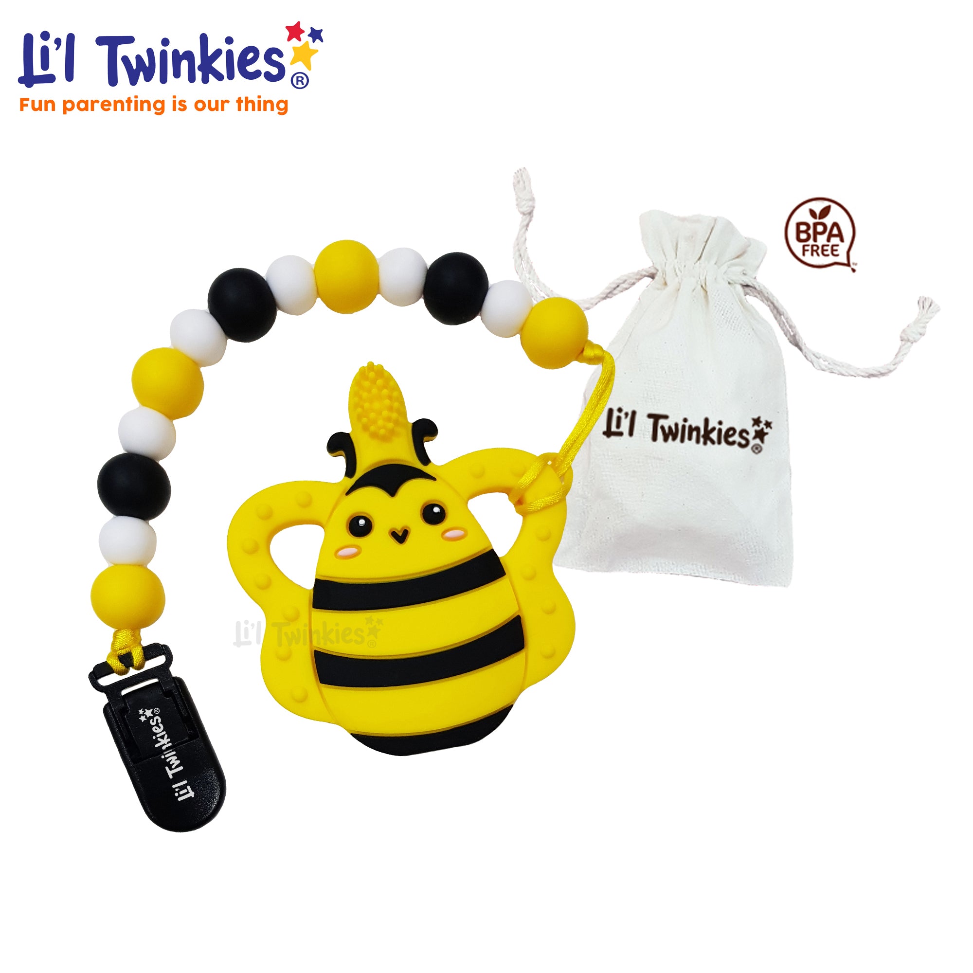 Li'l Twinkies Teether w/ Clip-on with Travel Case