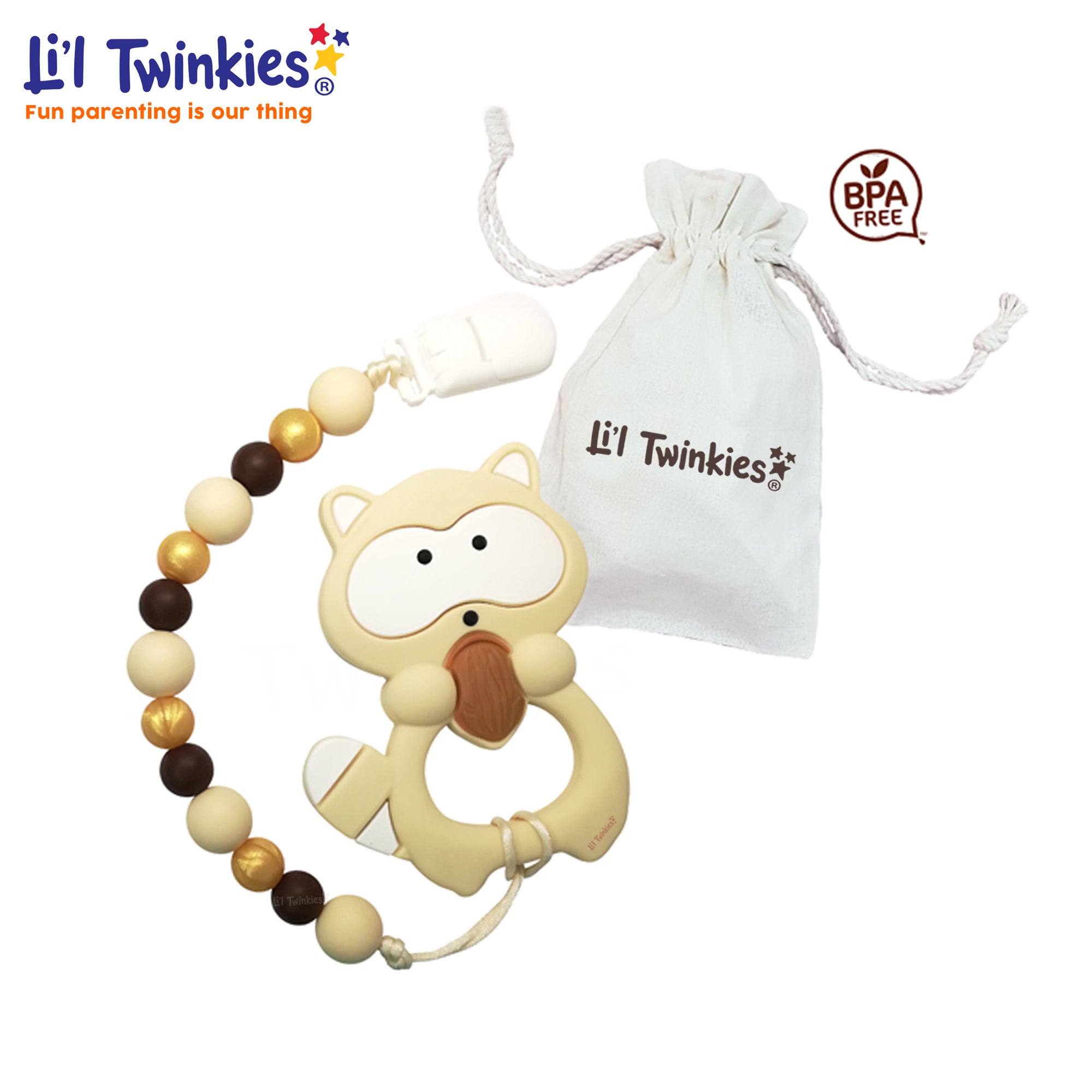 Li'l Twinkies Teether w/ Clip-on with Travel Case