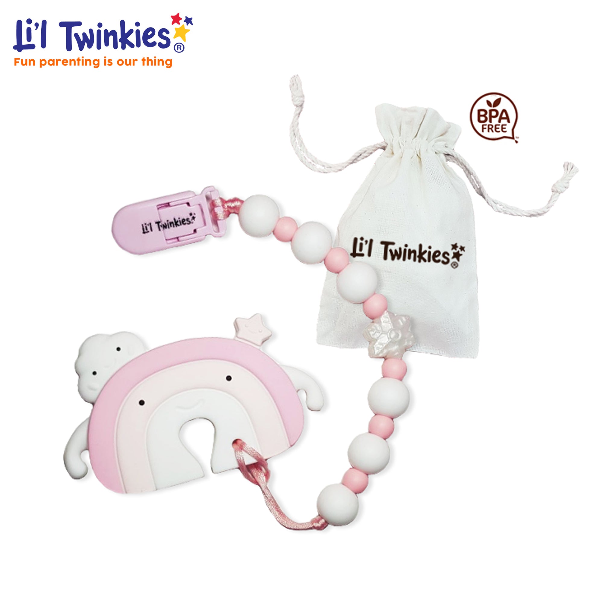 Li'l Twinkies Teether w/ Clip-on with Travel Case