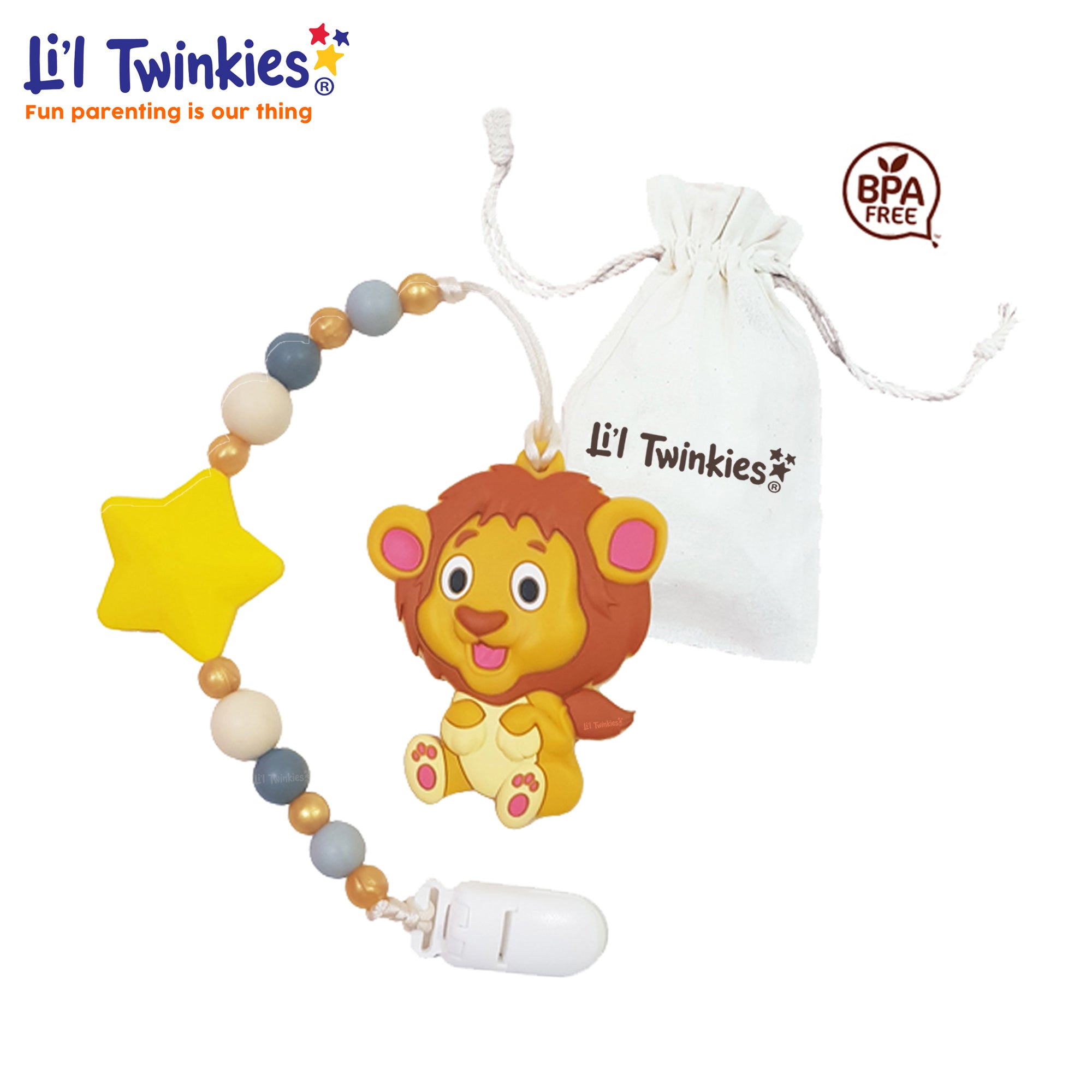 Li'l Twinkies Teether w/ Clip-on with Travel Case
