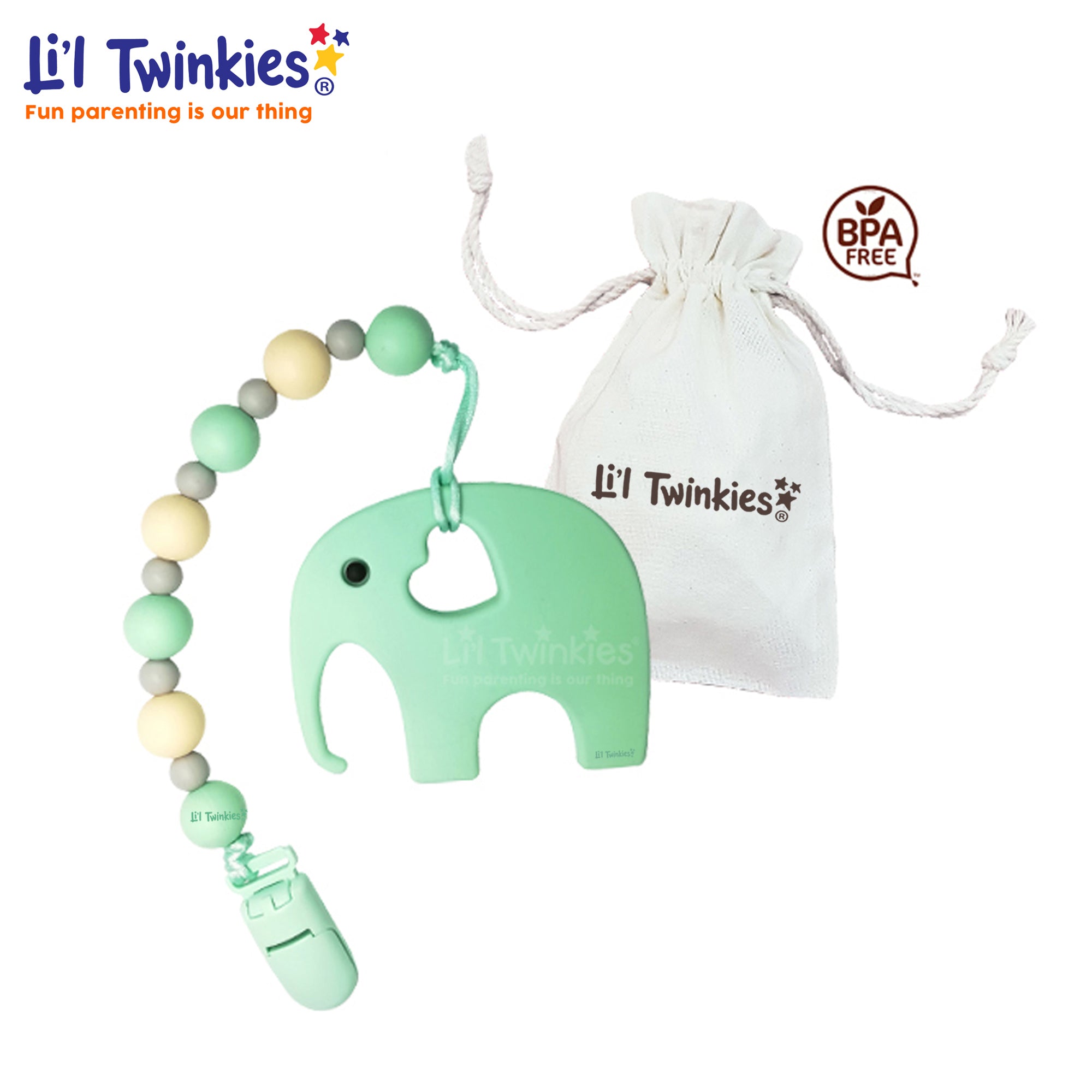Li'l Twinkies Teether w/ Clip-on with Travel Case