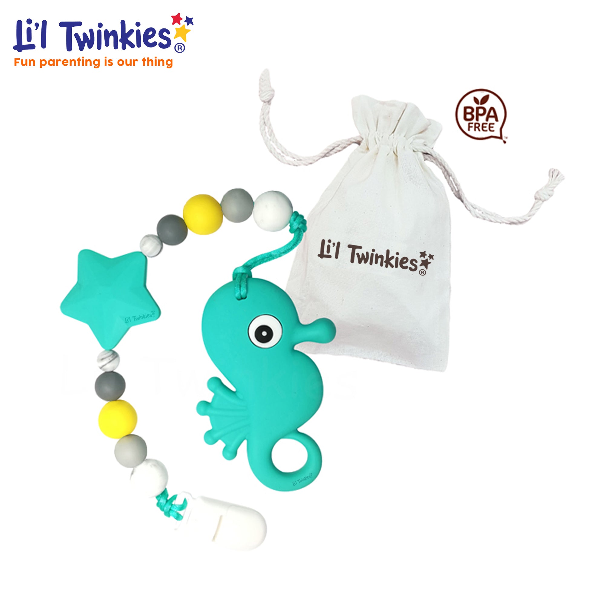 Li'l Twinkies Teether w/ Clip-on with Travel Case