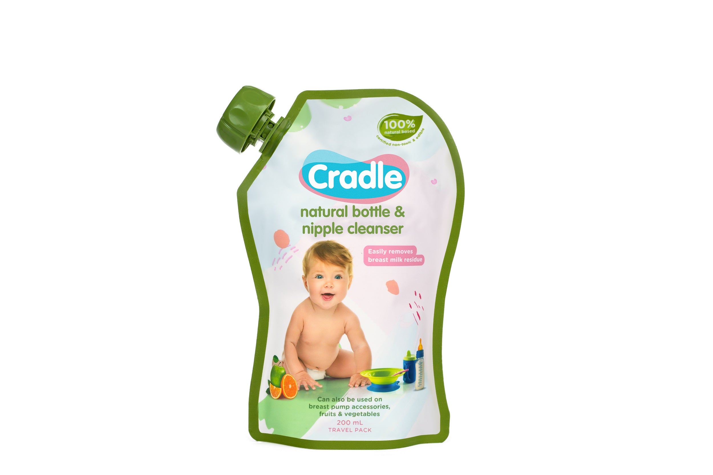 Cradle Baby Bottle and Nipple Cleanser Travel Size 200ml