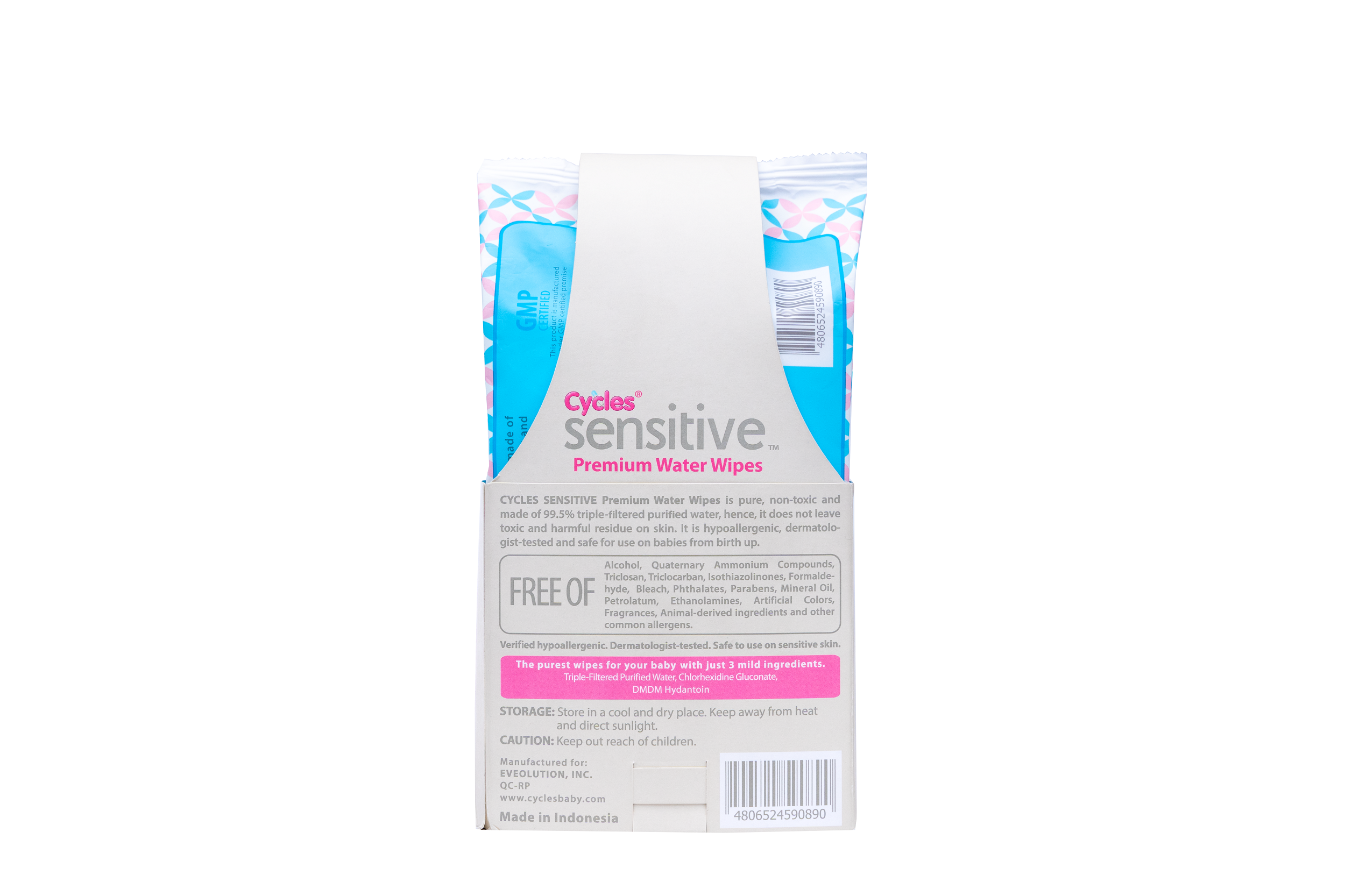 Cycles Sensitive Water Wipes 80s x 3 Bundle 3's