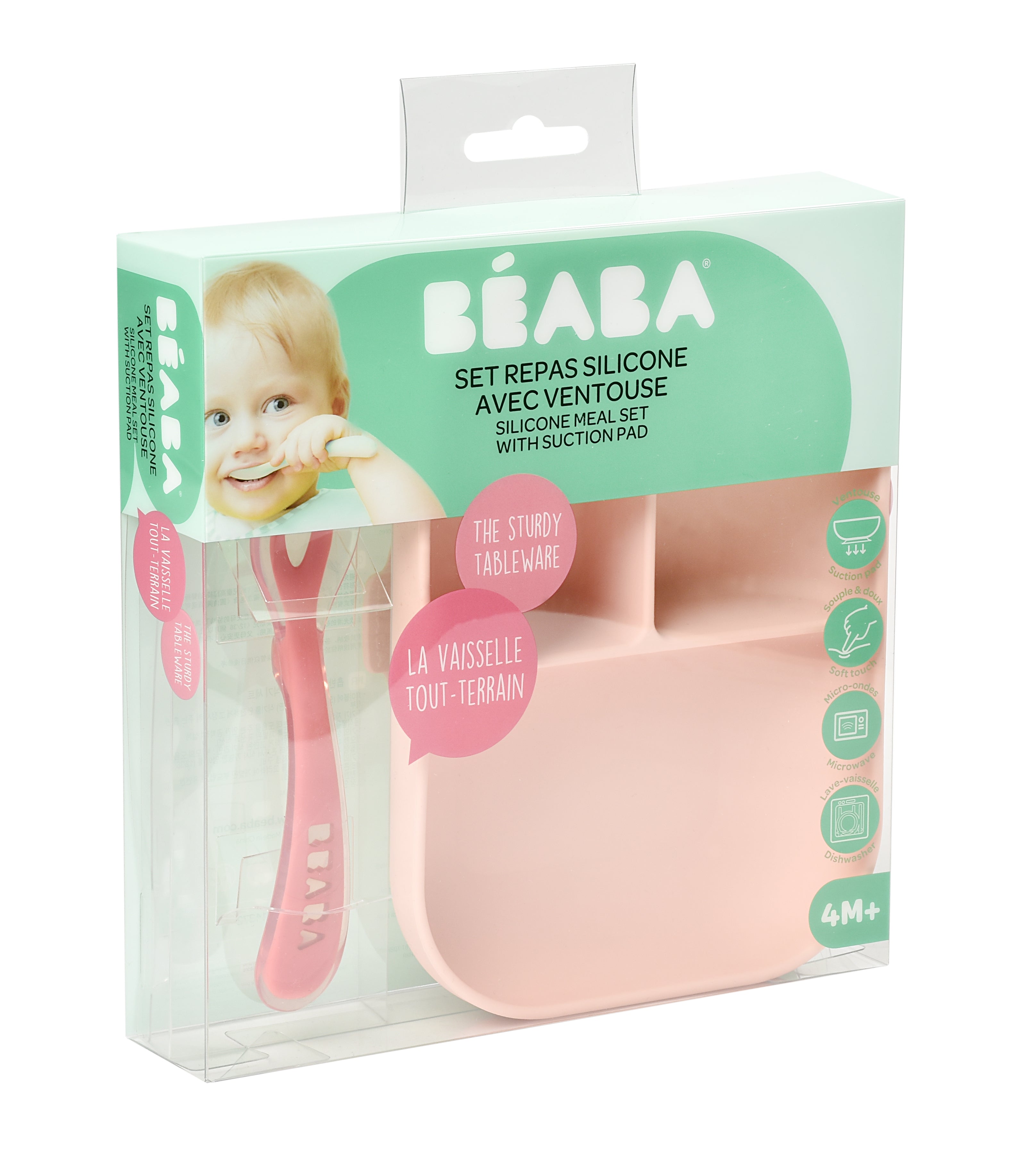 BEABA SILICONE MEAL SET WITH SUCTION PAD