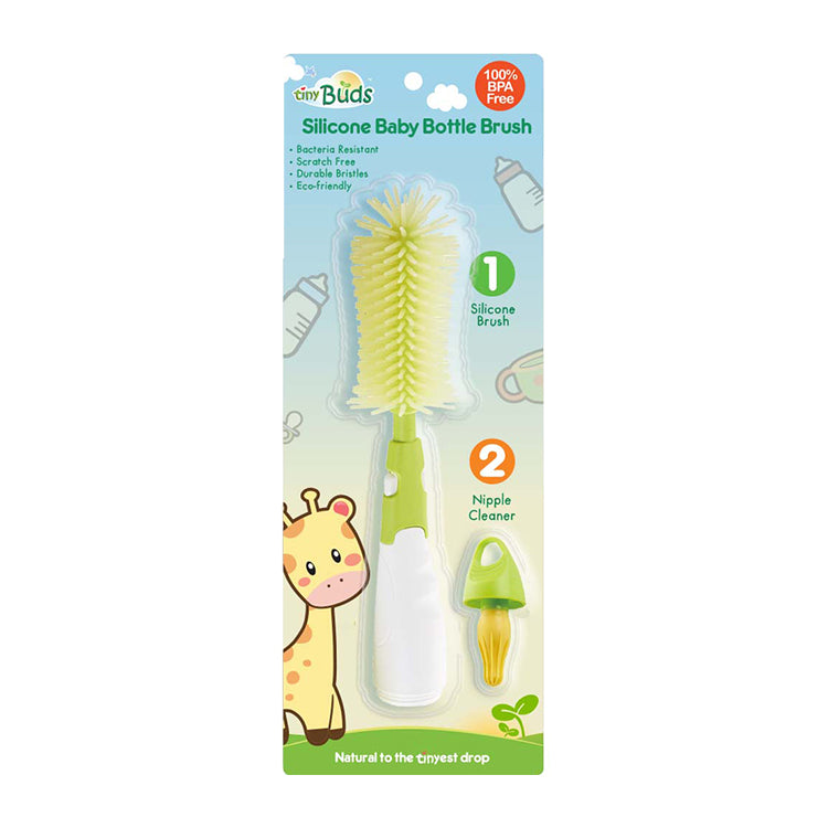 Tiny Buds 3-In-1 Silicon Baby Bottle Brush