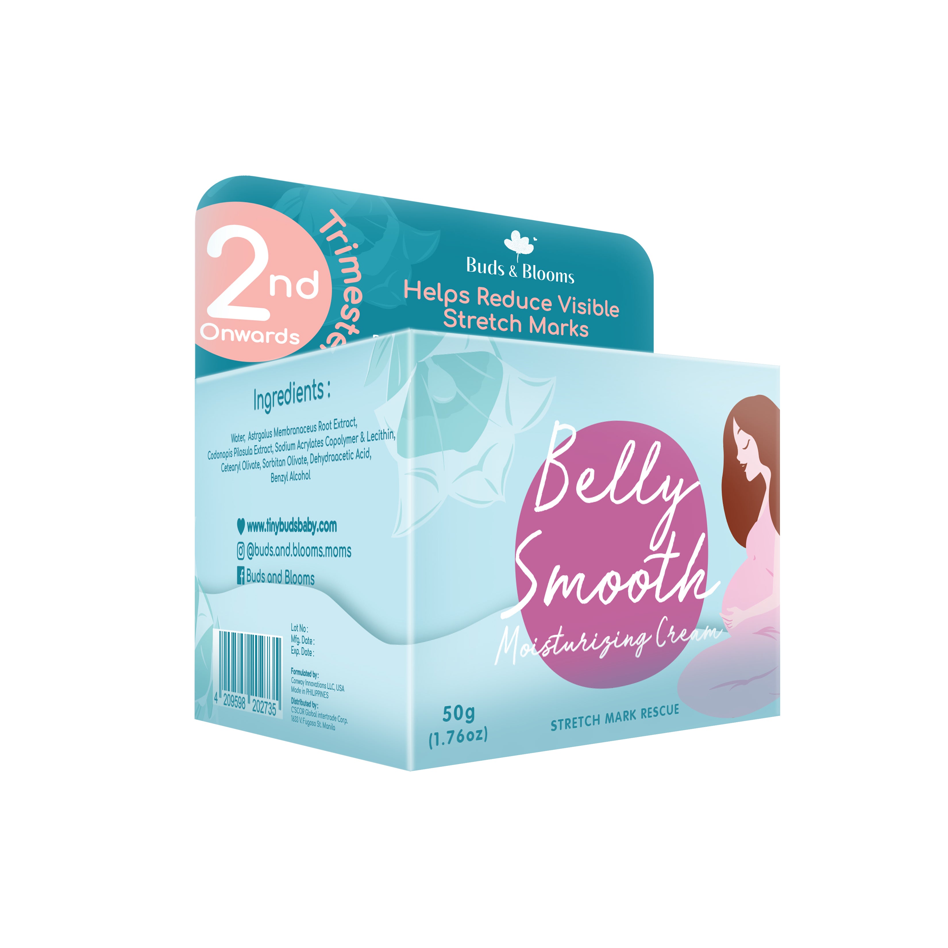 Buds & Blooms Belly Smooth Moisturizing Cream (50G)