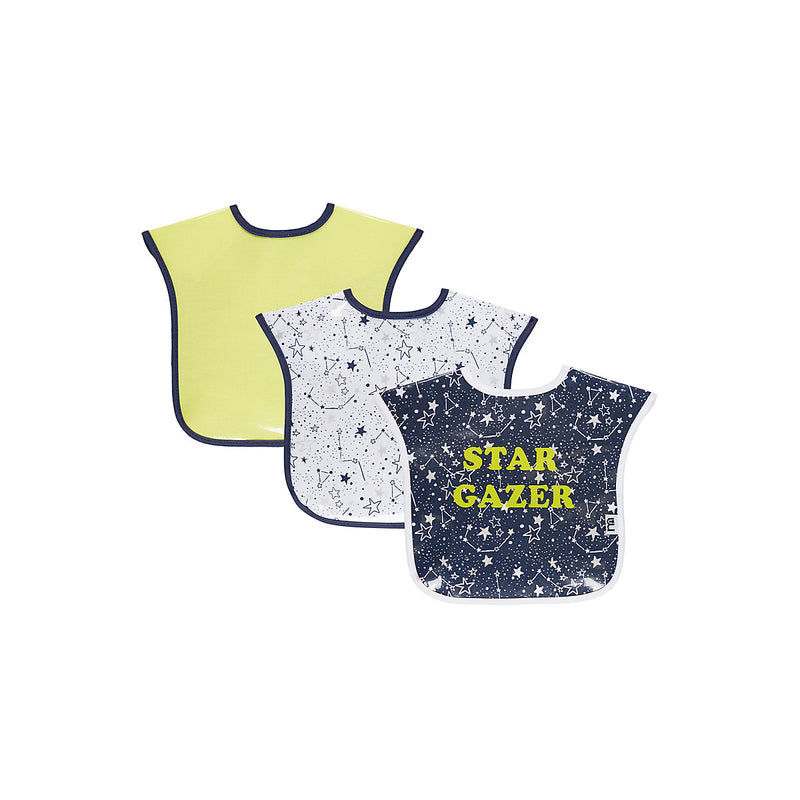 Mothercare Space Explorer Oil Cloth Toddler Bibs - 3 Pack