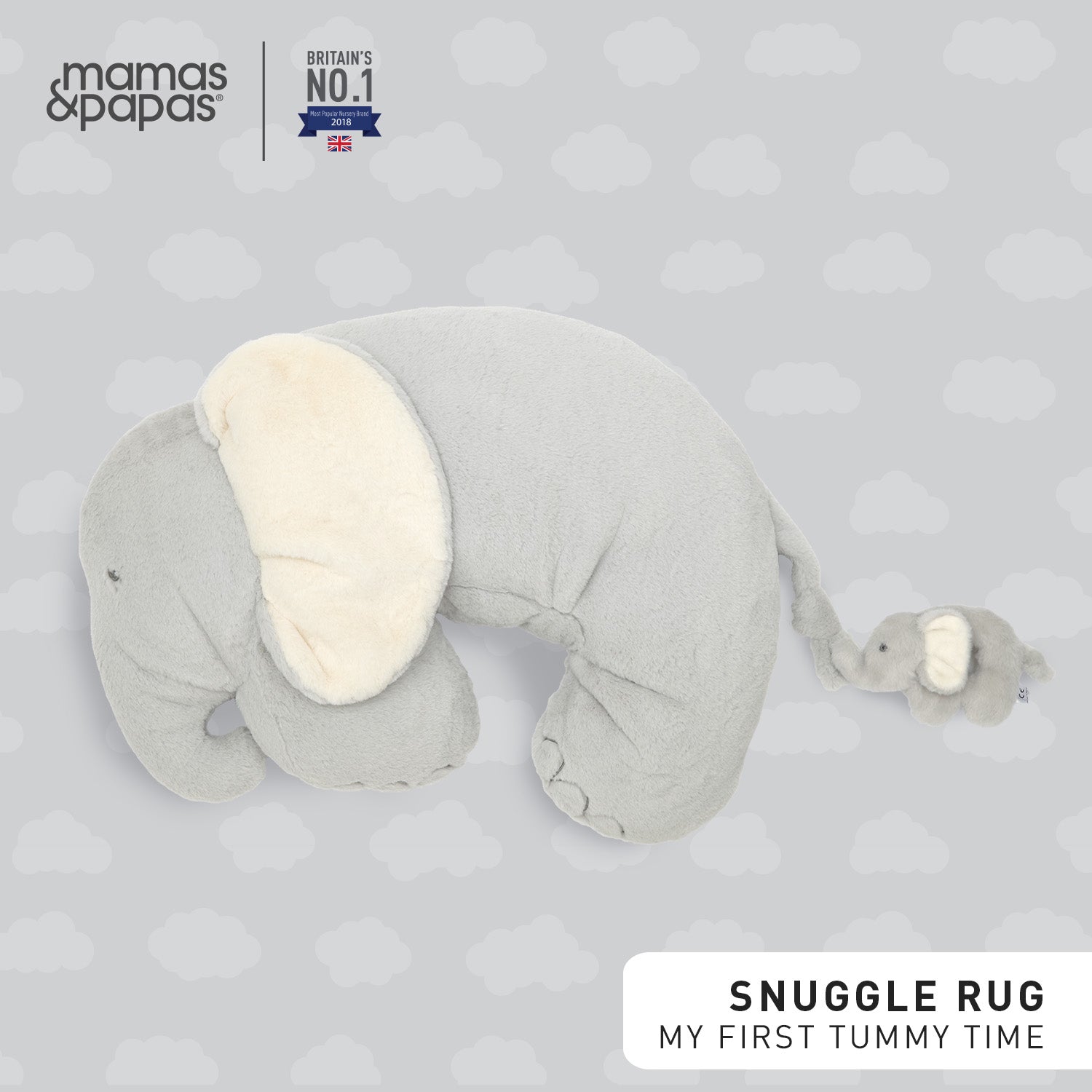 Mamas and Papas Tummy Time Snugglerug - My 1st Elephant
