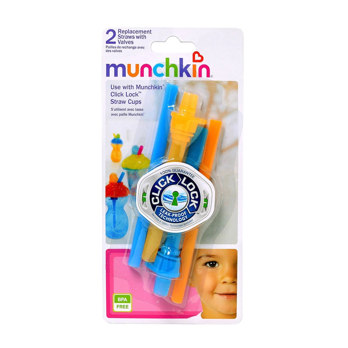 Munchkin Click Lock Replacement Straws with Valves