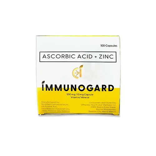 Immunogard Ascorbic Acid + Zinc 10 MG - Box of 100's