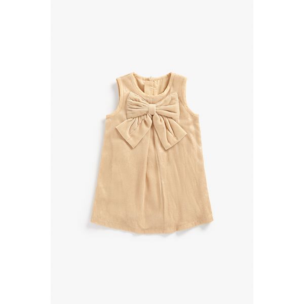 Mothercare Gold Sequin Dress With Bow