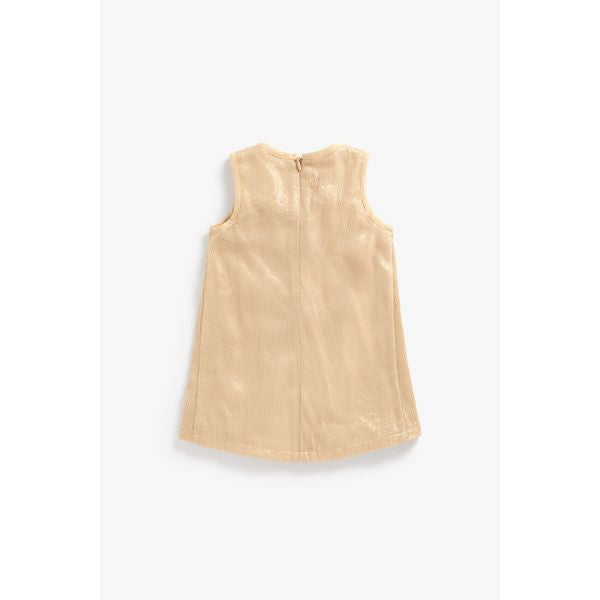 Mothercare Gold Sequin Dress With Bow