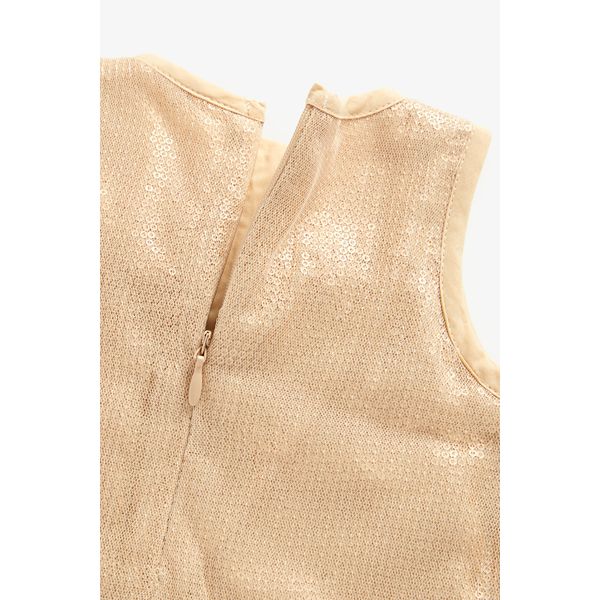 Mothercare Gold Sequin Dress With Bow