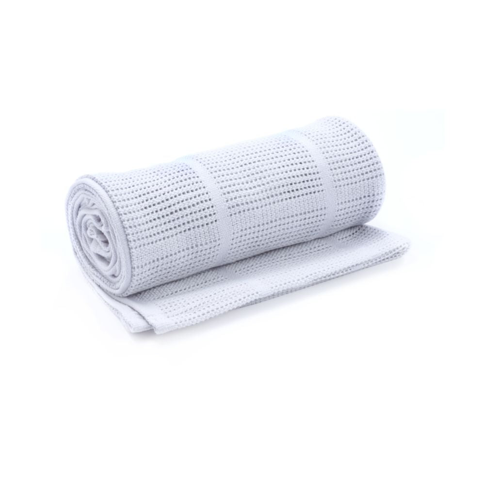 Mothercare Crib Or Moses Basket Cellular Cotton Blanket - Grey