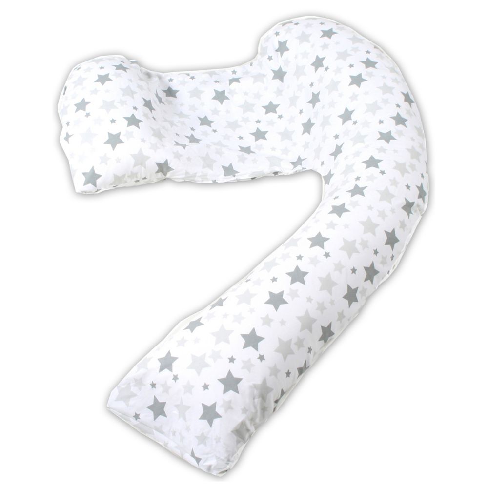 Dreamgenii Pregnancy Support And Feeding Pillow - Grey Star