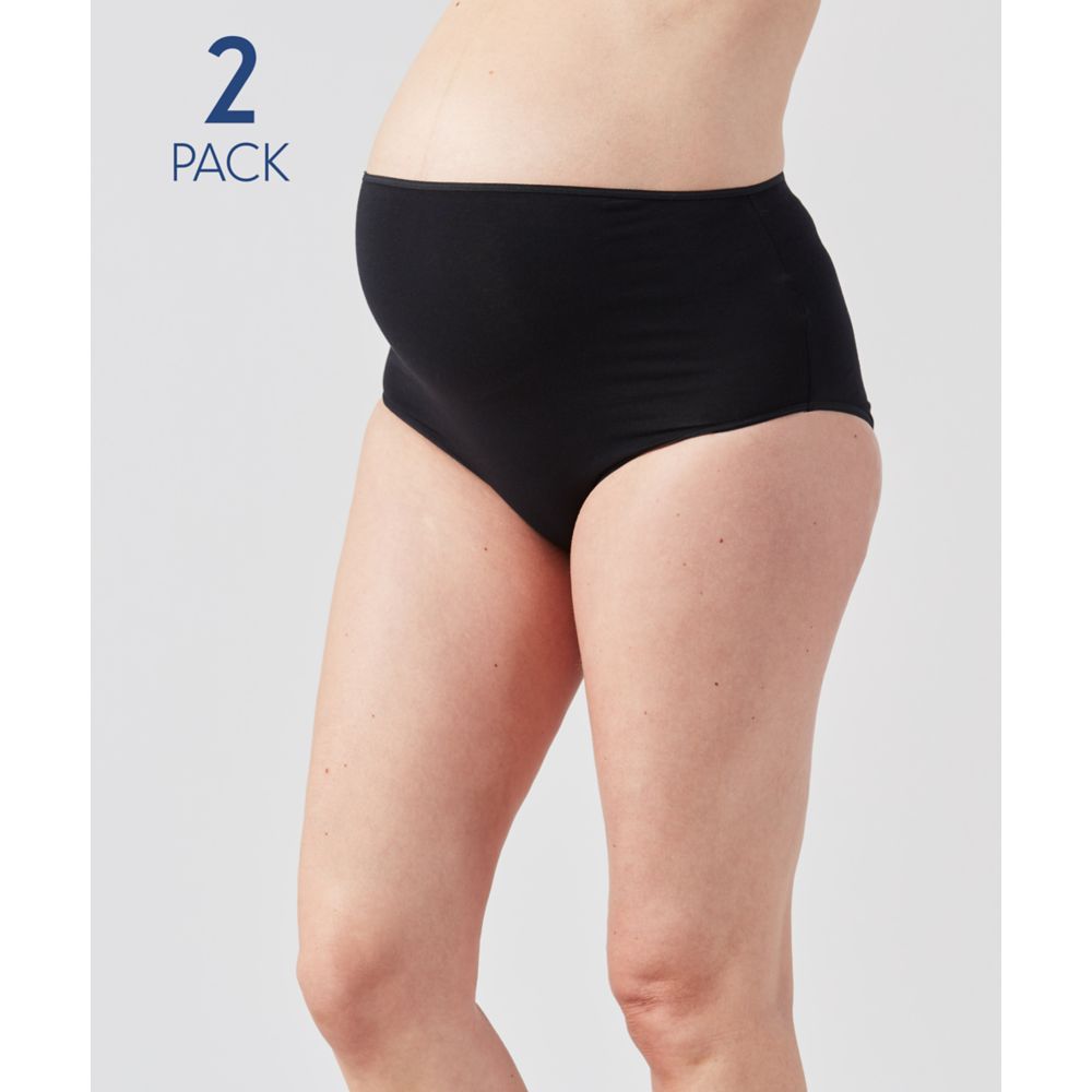 Mothercare Black And Nude Over The Bump Maternity Briefs - 2 Pack