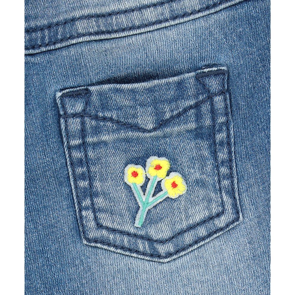 Mothercare Denim Appliqué Ribbed-Waist Shorts