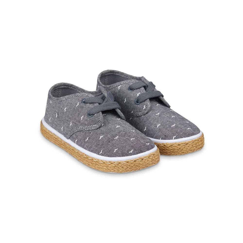 Mothercare Grey Bird Espadrille Canvas Shoes