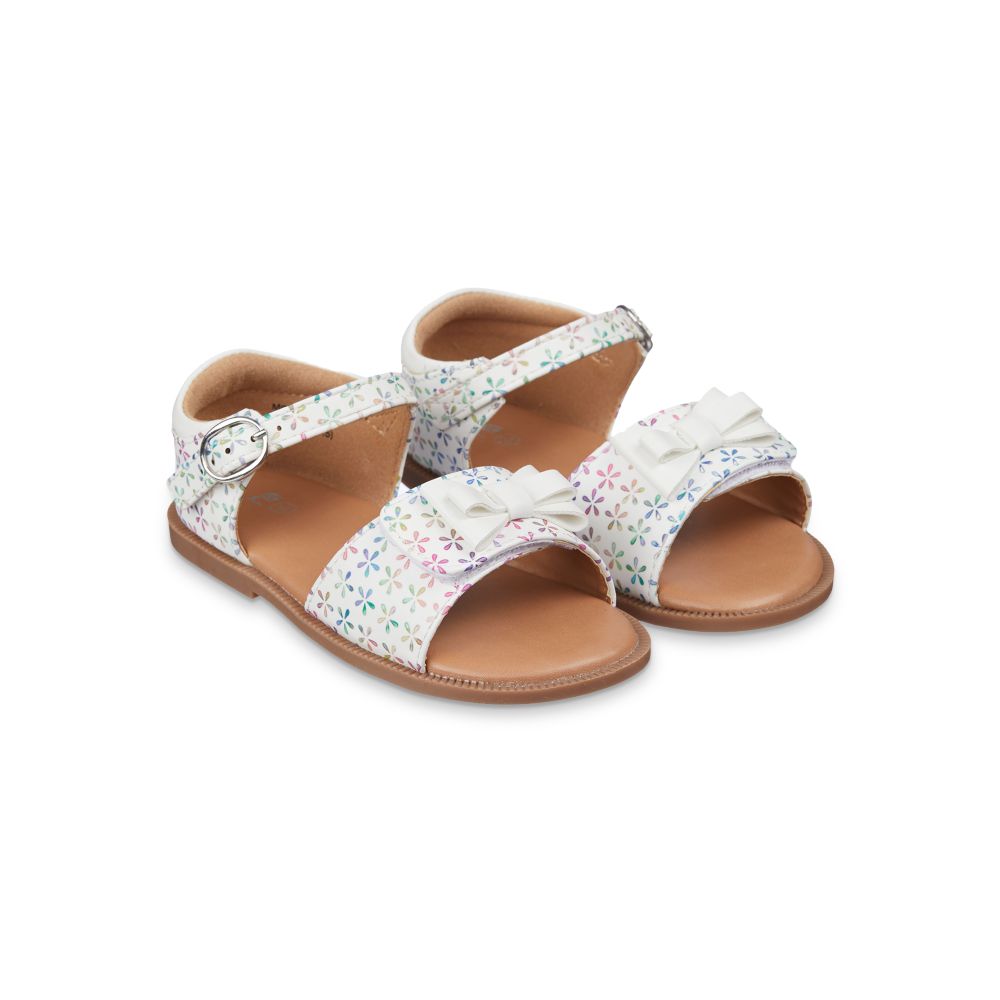 Mothercare White Multicolour-Flower Sandals