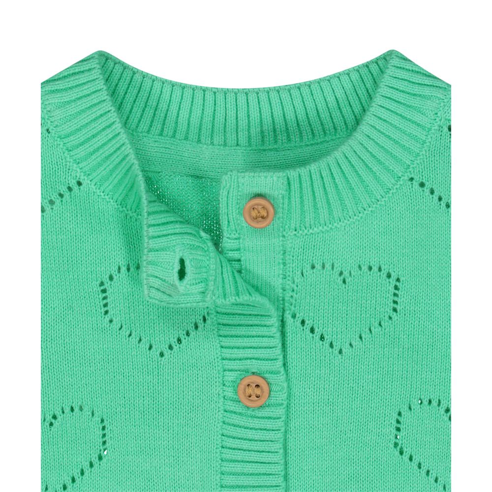Mothercare Green Heart Pointelle Cardigan