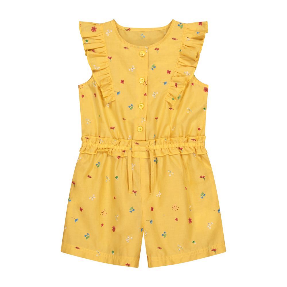 Mothercare Yellow Floral Playsuit