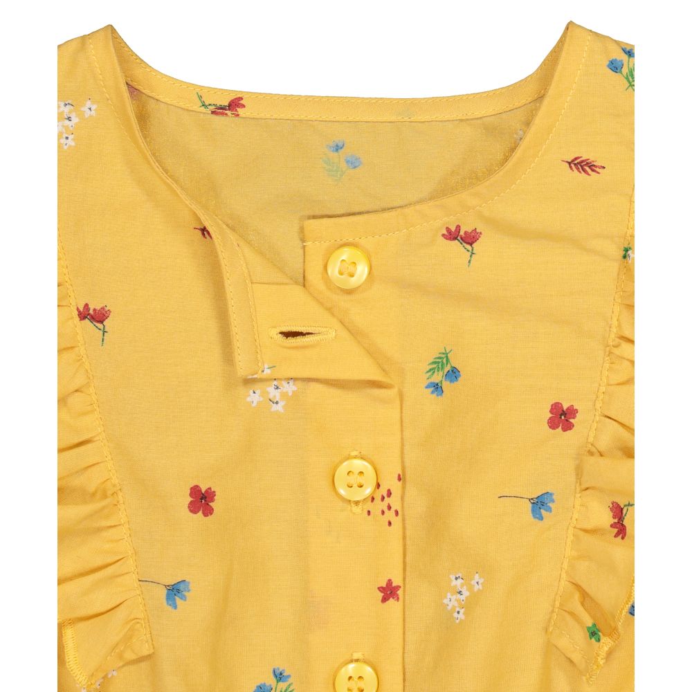 Mothercare Yellow Floral Playsuit