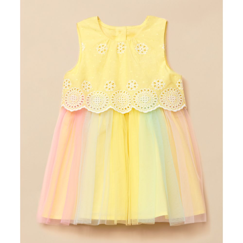Mothercare Broderie Twofer Occasion Dress