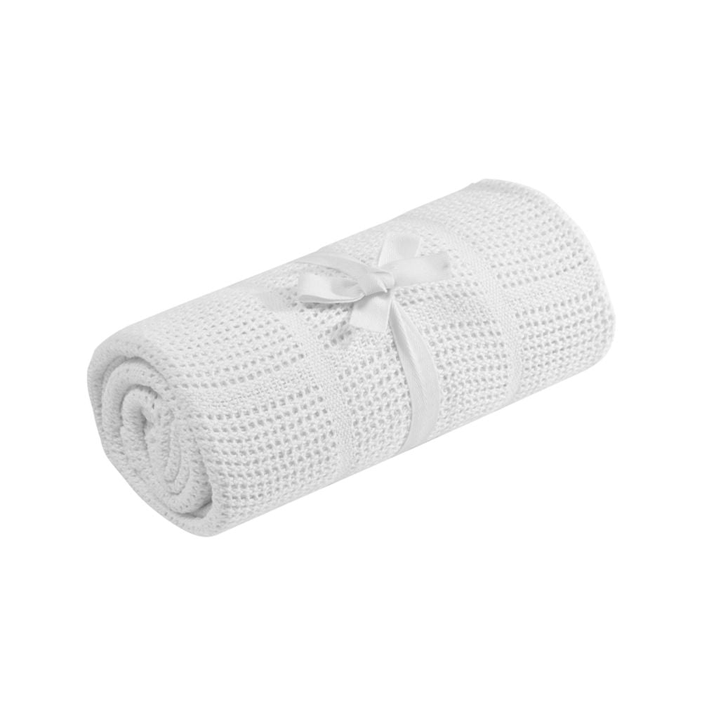 Mothercare Crib Or Moses Basket Cellular Cotton Blanket