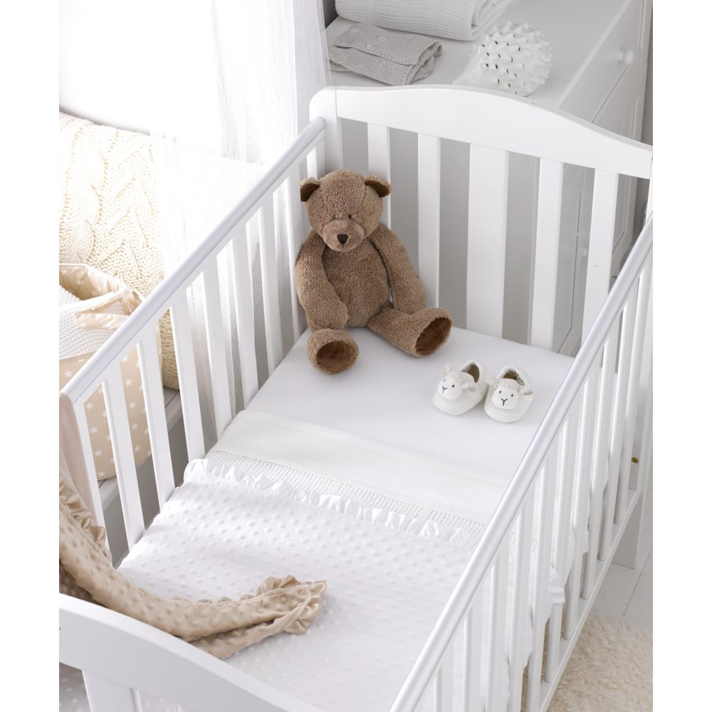 Mothercare White Jersey Cotton Fitted