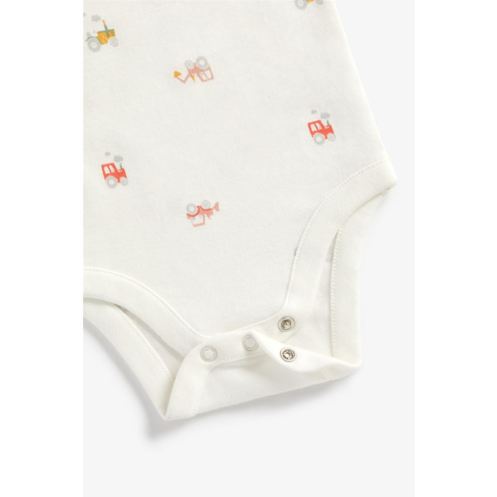 Mothercare Tractor And Veggie Bodysuits - 3 Pack